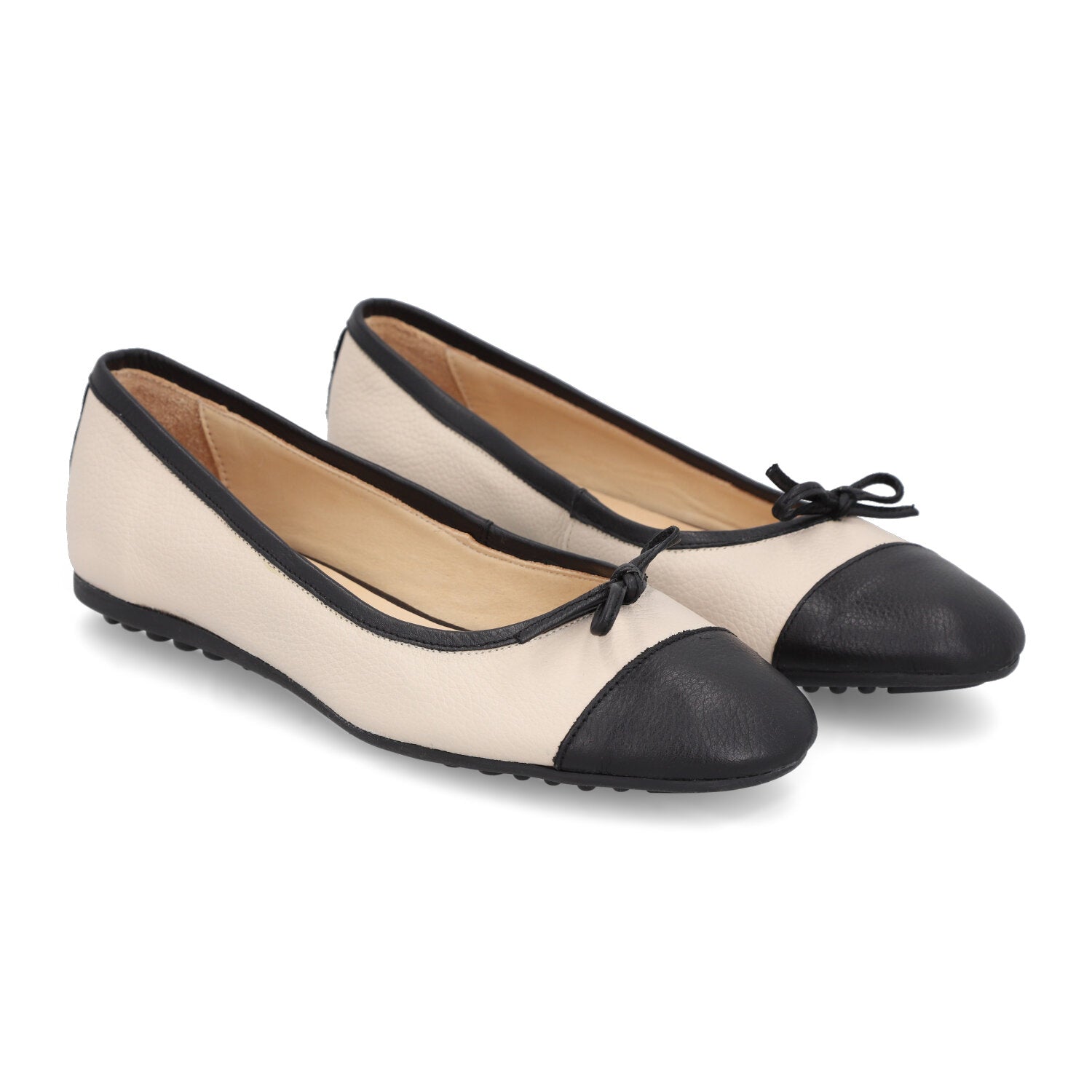 Ballerina Viedma Beige y Negro