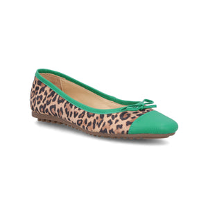 Ballerina Viedma Animal Print y Verde