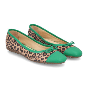 Ballerina Viedma Animal Print y Verde