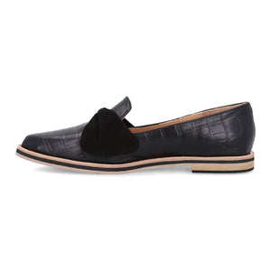 Ballerina Tilcara Simil Croco y Gamuza Negro