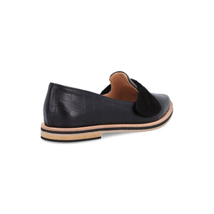 Ballerina Tilcara Simil Croco y Gamuza Negro